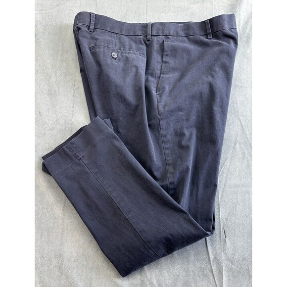 Banana Republic Chino Pants Men's 35x32 Straight Blue Flat Slacks RUNS SMALL - Picture 1 of 14